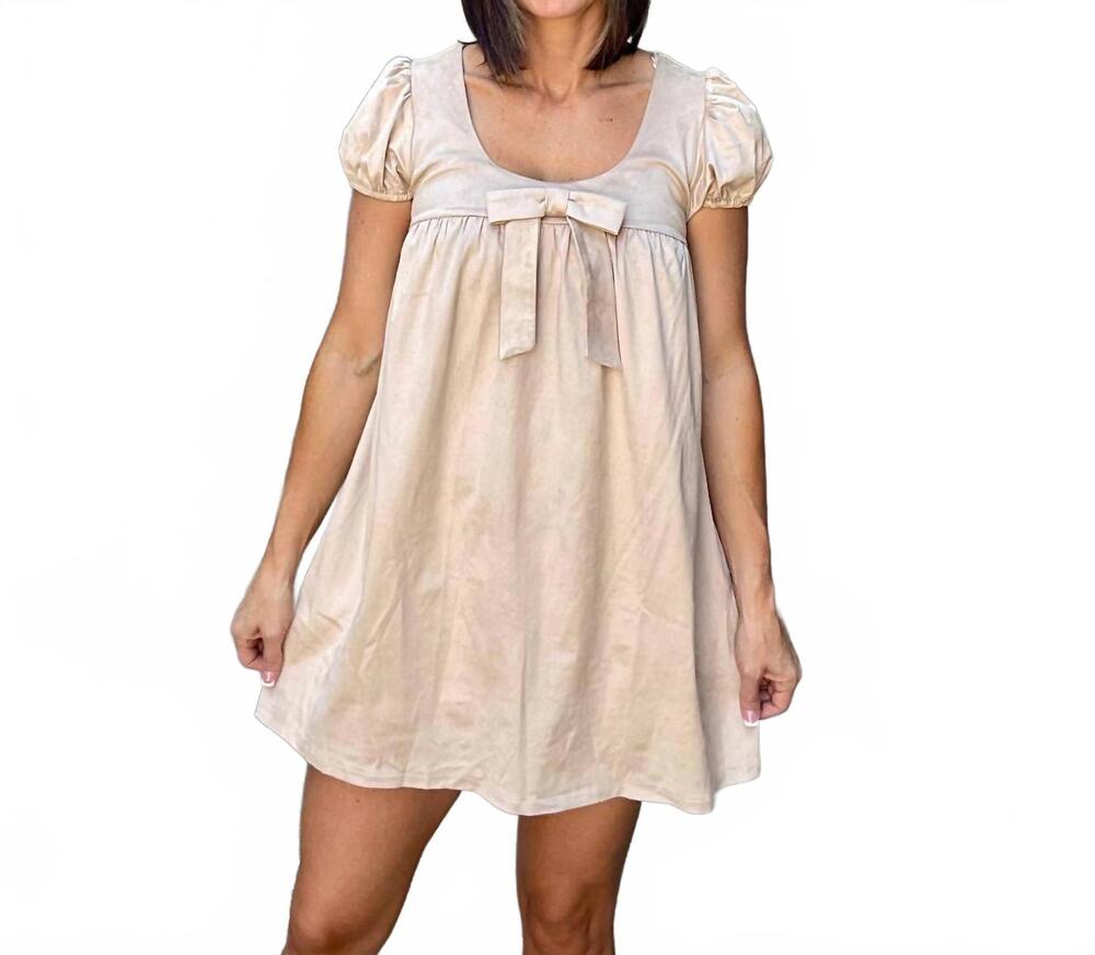 NEW PAPERMOON paris bow dress in beige